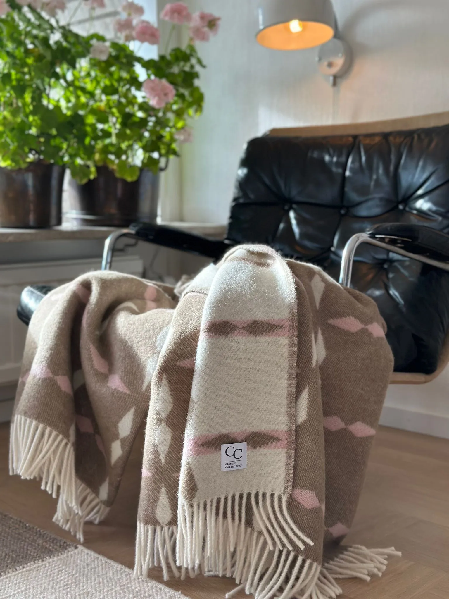 Plaid Tile 130x180 cm, Rosa Classic Collection