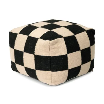 Pouf Square 50x50 cm - Nero-naturale - Classic Collection