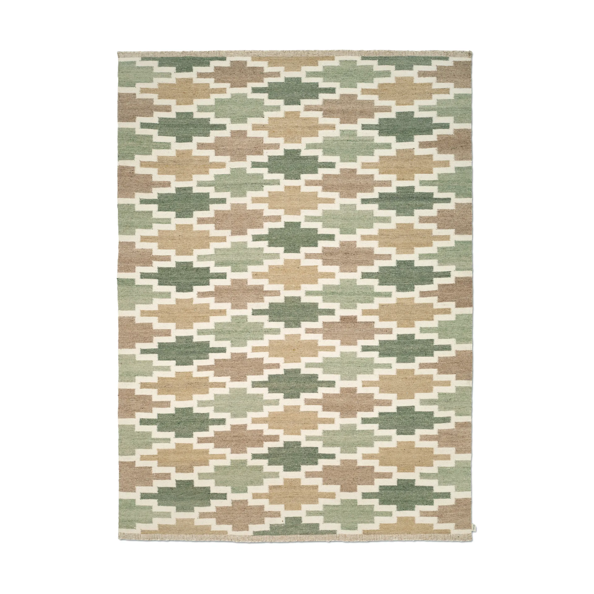Röllakan Tappeto Korsnäs, Verde beige, 250x350 cm Classic Collection