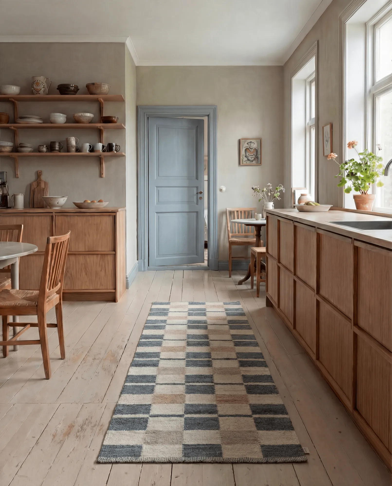 Rutvik tappeto, Blue, 80x250 cm Classic Collection