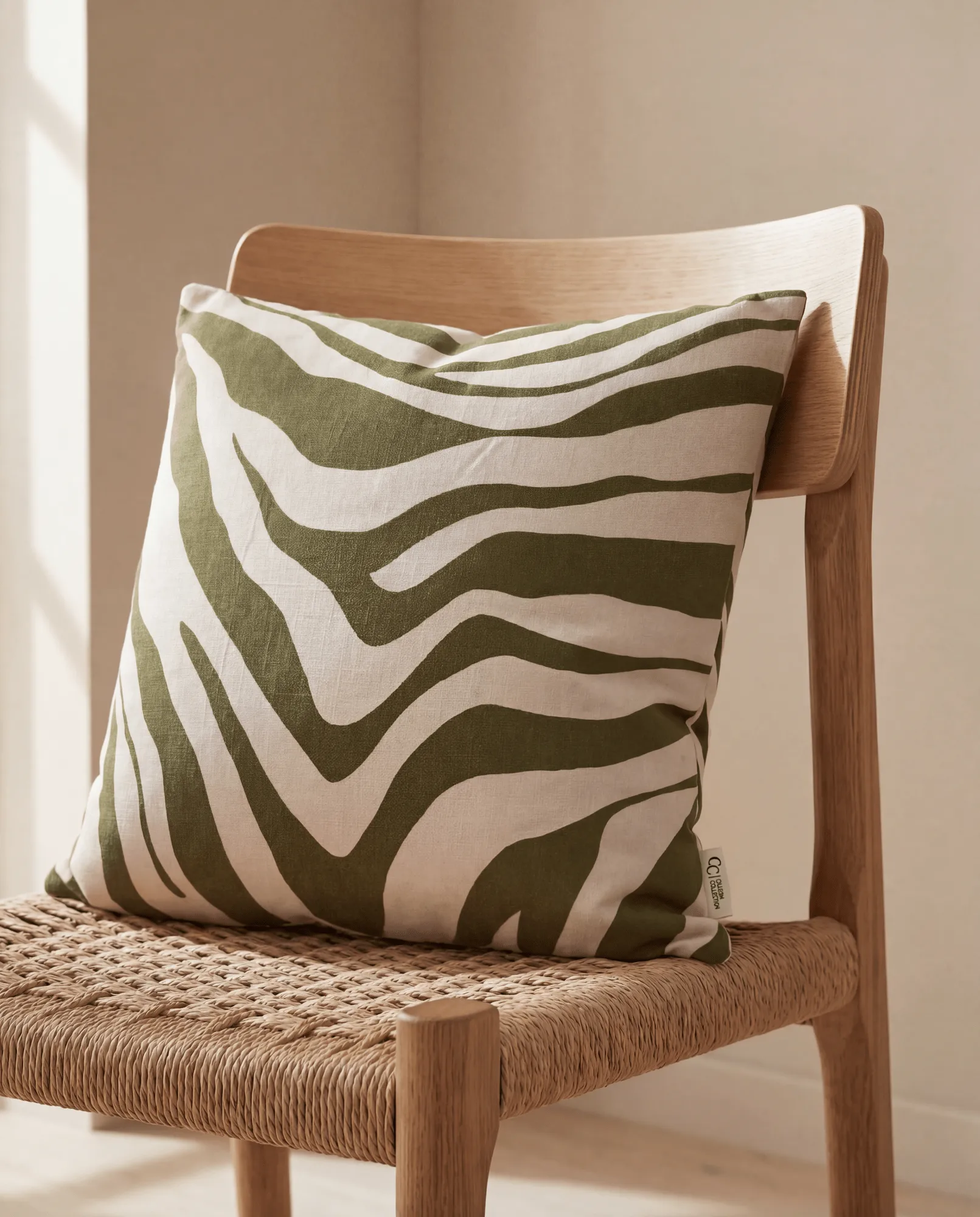 Savannah federa per cuscino, Green-off white, 50x50 cm Classic Collection