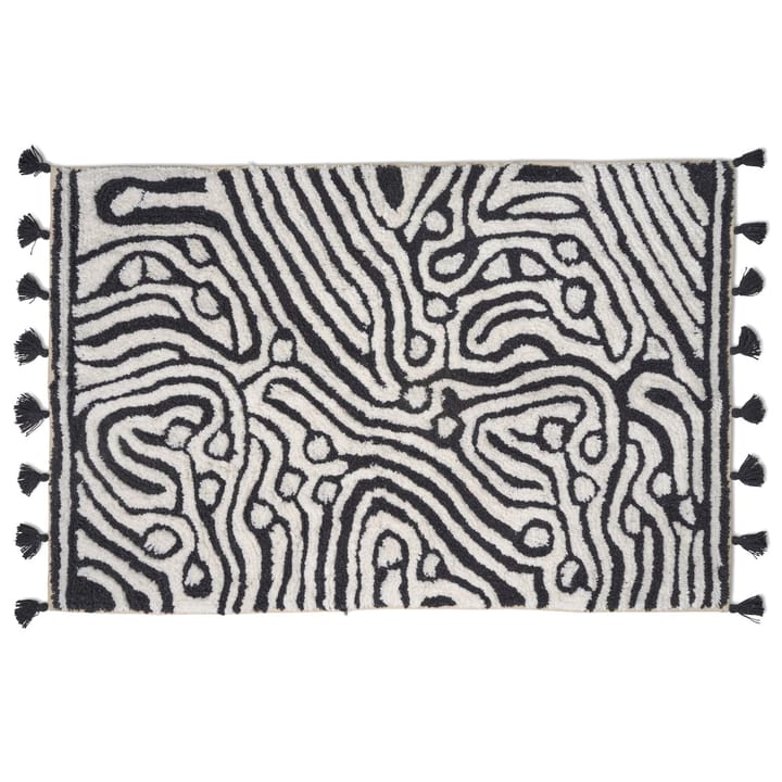 Tappetino bagno Maze 60x90 cm - Nero-bianco - Classic Collection