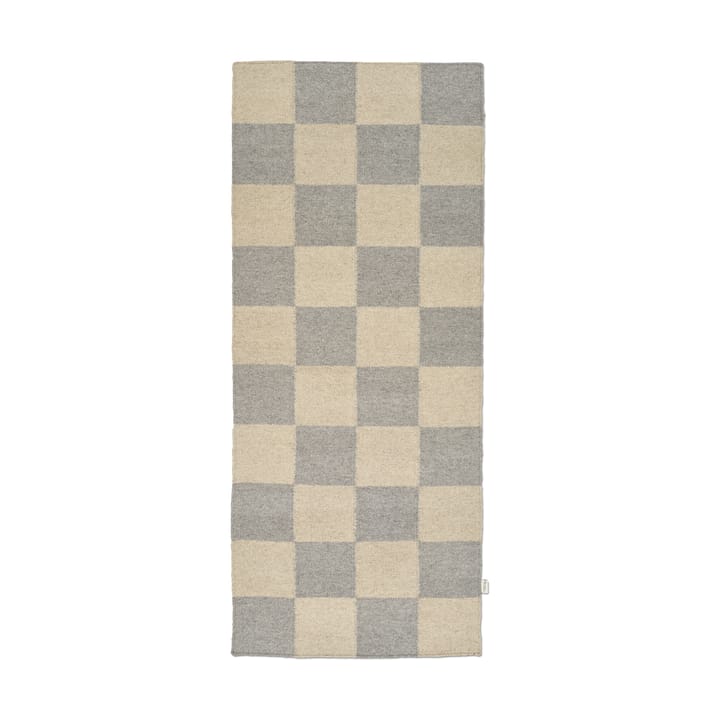 Tappeto da corridoio Squares - Grigio-naturale, 80x200 cm - Classic Collection
