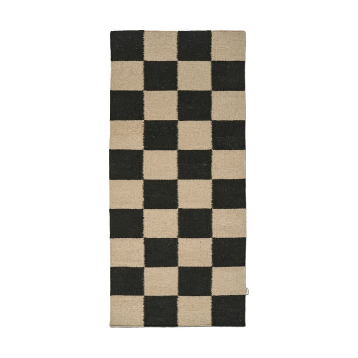 Tappeto da corridoio Squares - Nero-naturale, 80x200 cm - Classic Collection