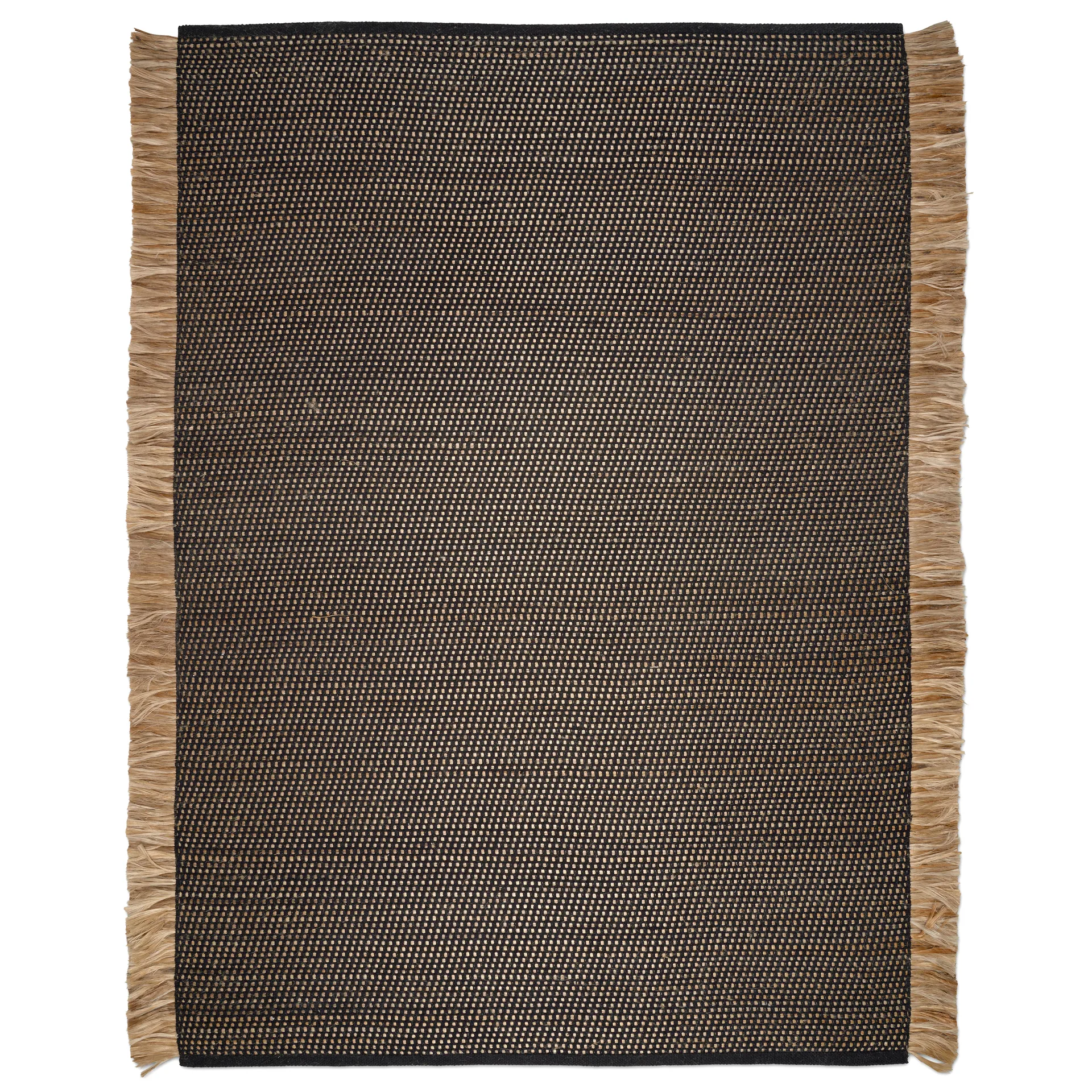 Tappeto Goa 250x350 cm, Iuta nera Classic Collection