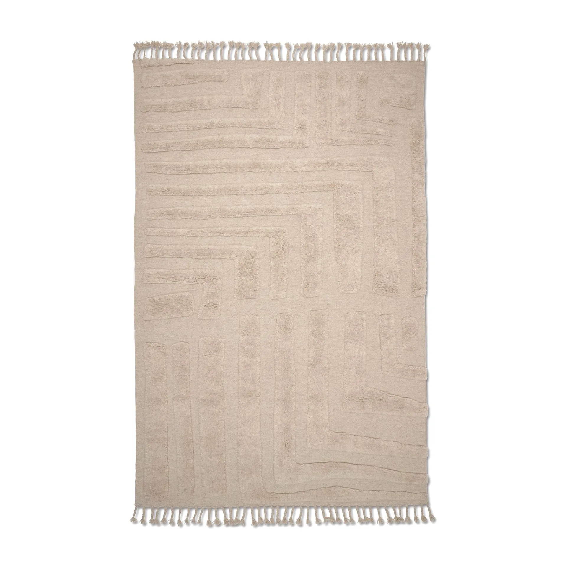 Tappeto in lana Field 200x300 cm, Beige naturale Classic Collection