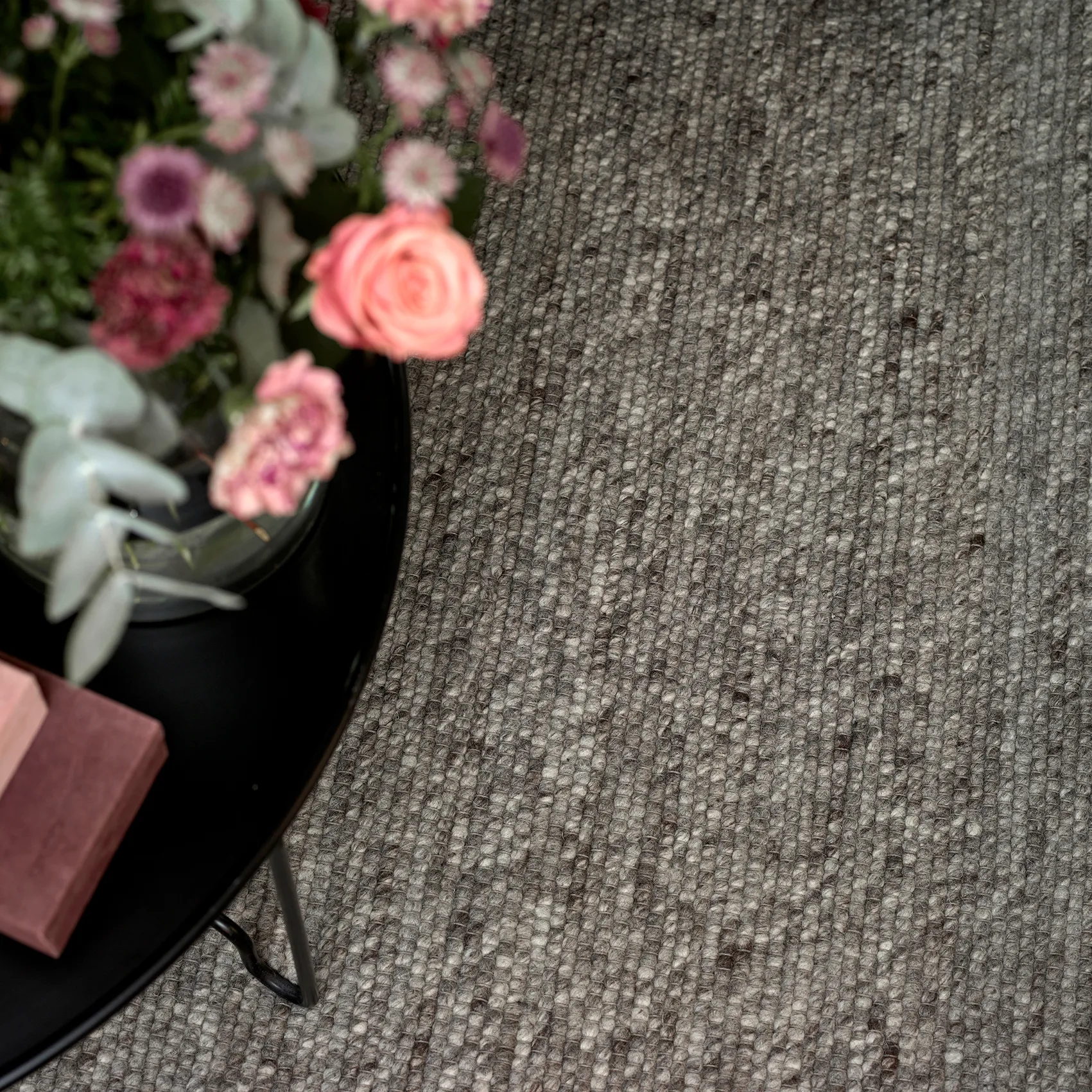 Tappeto in lana Merino 170x230 cm, Grigio Classic Collection