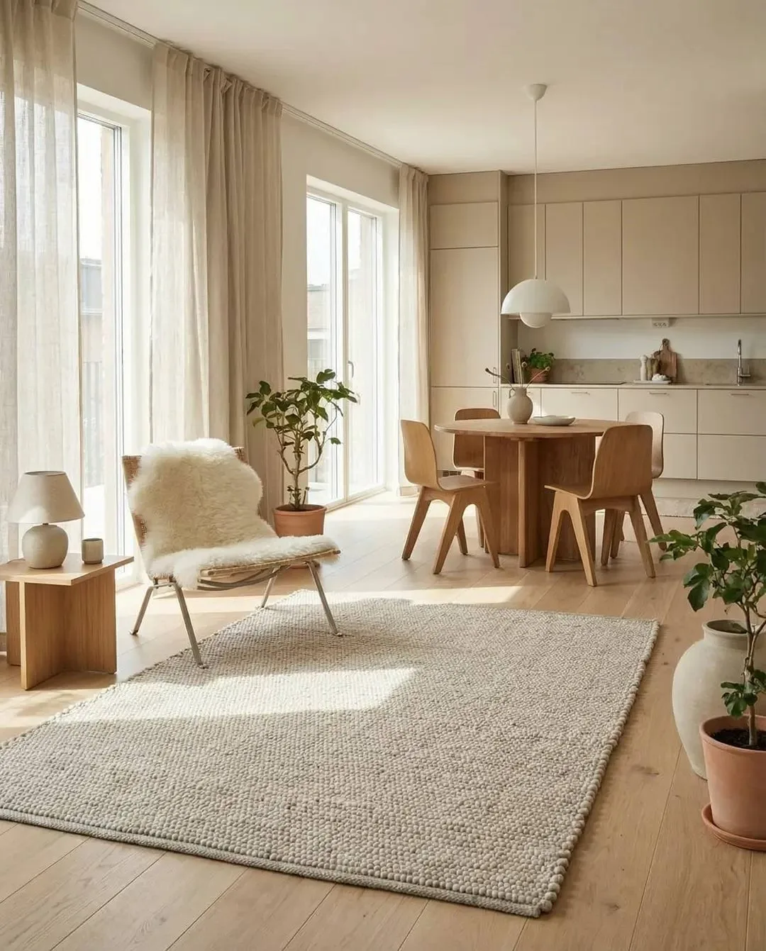 Tappeto in lana Merino, oat, 250x350 cm Classic Collection