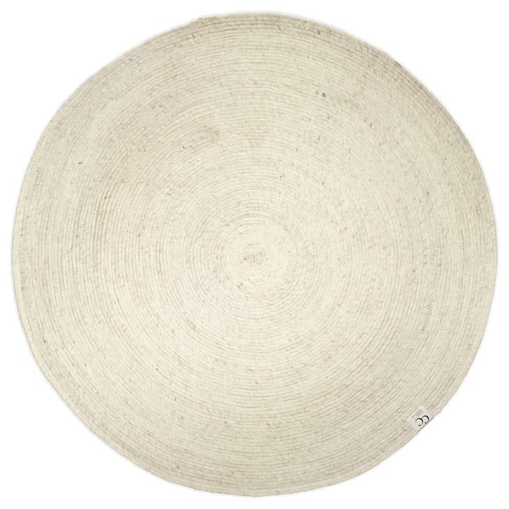 Tappeto in lana Merino rotondo Ø 160 cm - bianco - Classic Collection