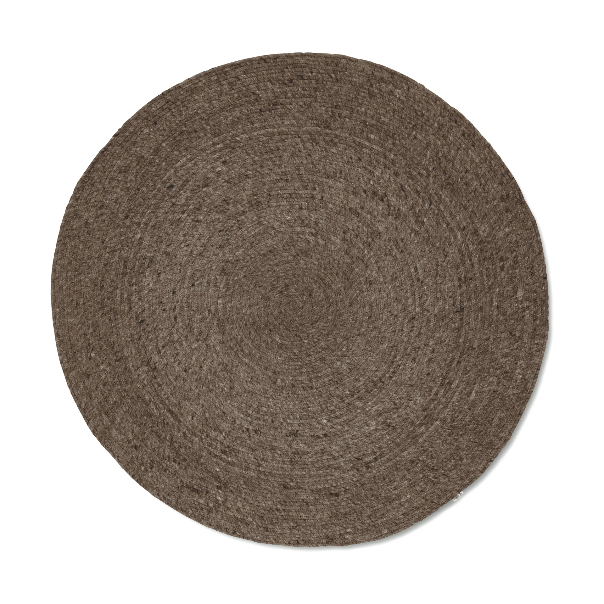 Tappeto in lana Merino rotondo Ø 160 cm, Marrone Classic Collection