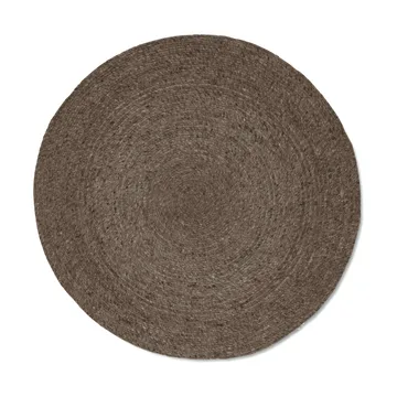 Tappeto in lana Merino rotondo Ø 160 cm - Marrone - Classic Collection