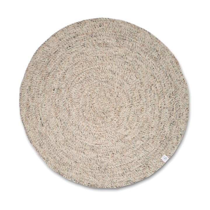 Tappeto in lana Merino rotondo Ø240 cm - Beige naturale - Classic Collection