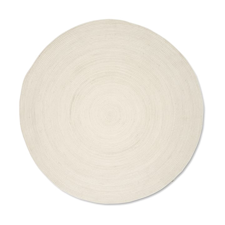 Tappeto in lana Merino rotondo Ø240 cm - Bianco - Classic Collection