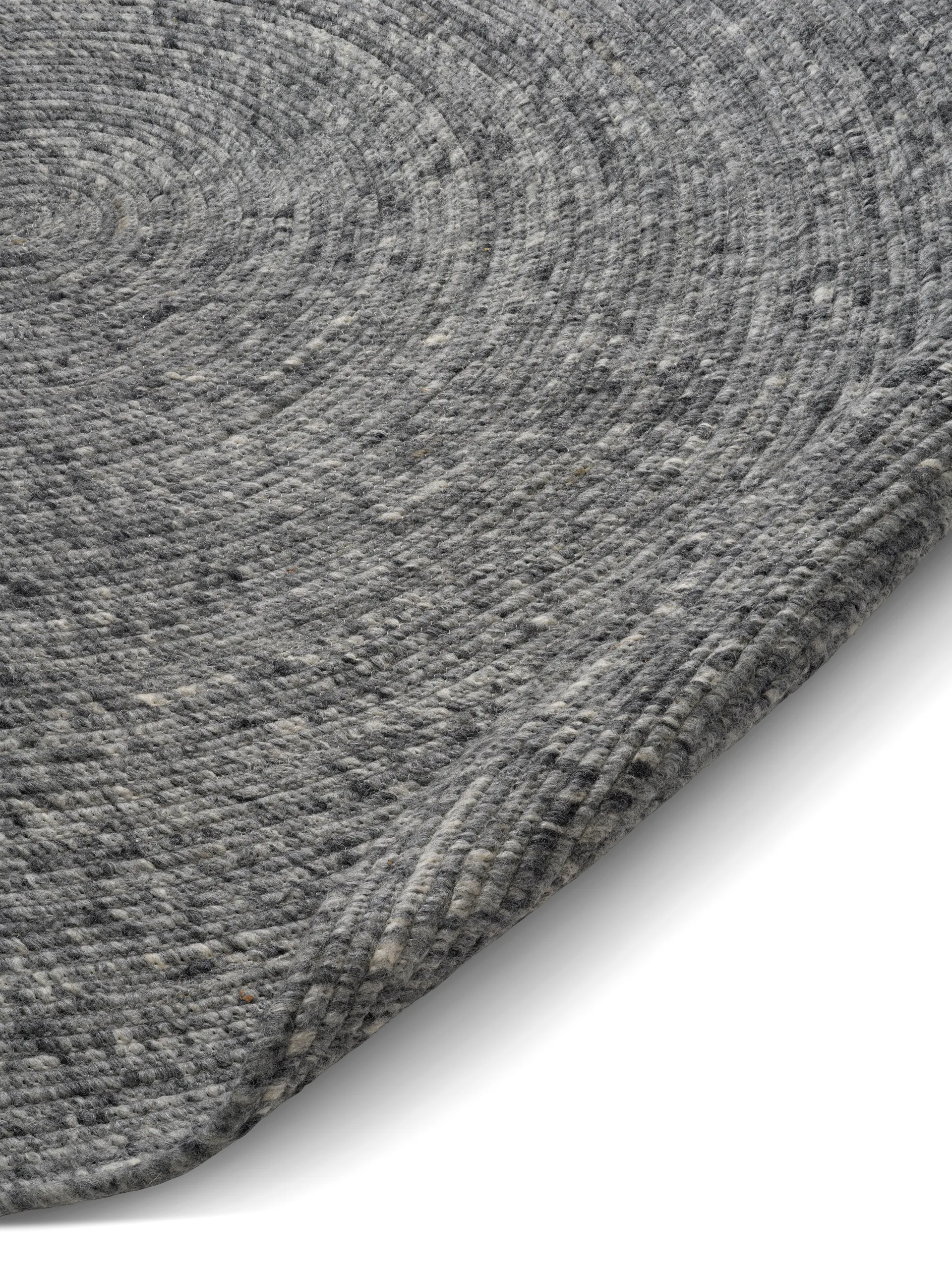 Tappeto in lana Merino rotondo Ø240 cm, Granito Classic Collection