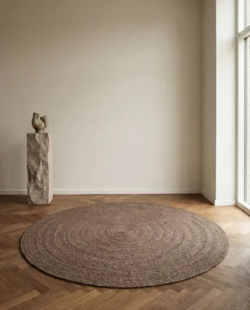 Tappeto in lana Merino rotondo Ø240 cm - Marrone - Classic Collection