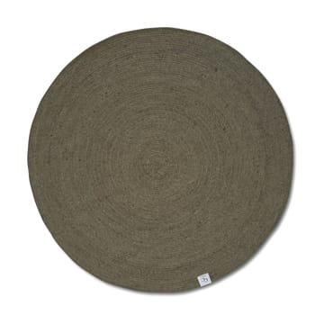 Tappeto in lana Merino rotondo Ø240 cm - Verde scuro - Classic Collection