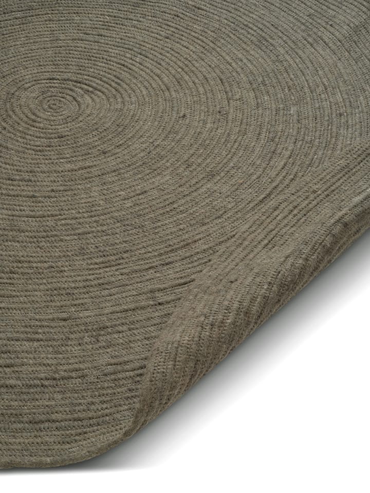 Tappeto in lana Merino rotondo Ø240 cm, Verde scuro Classic Collection
