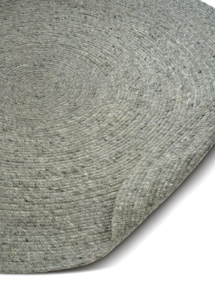 Tappeto in lana Merino rotondo Ø240 cm, Verde Classic Collection