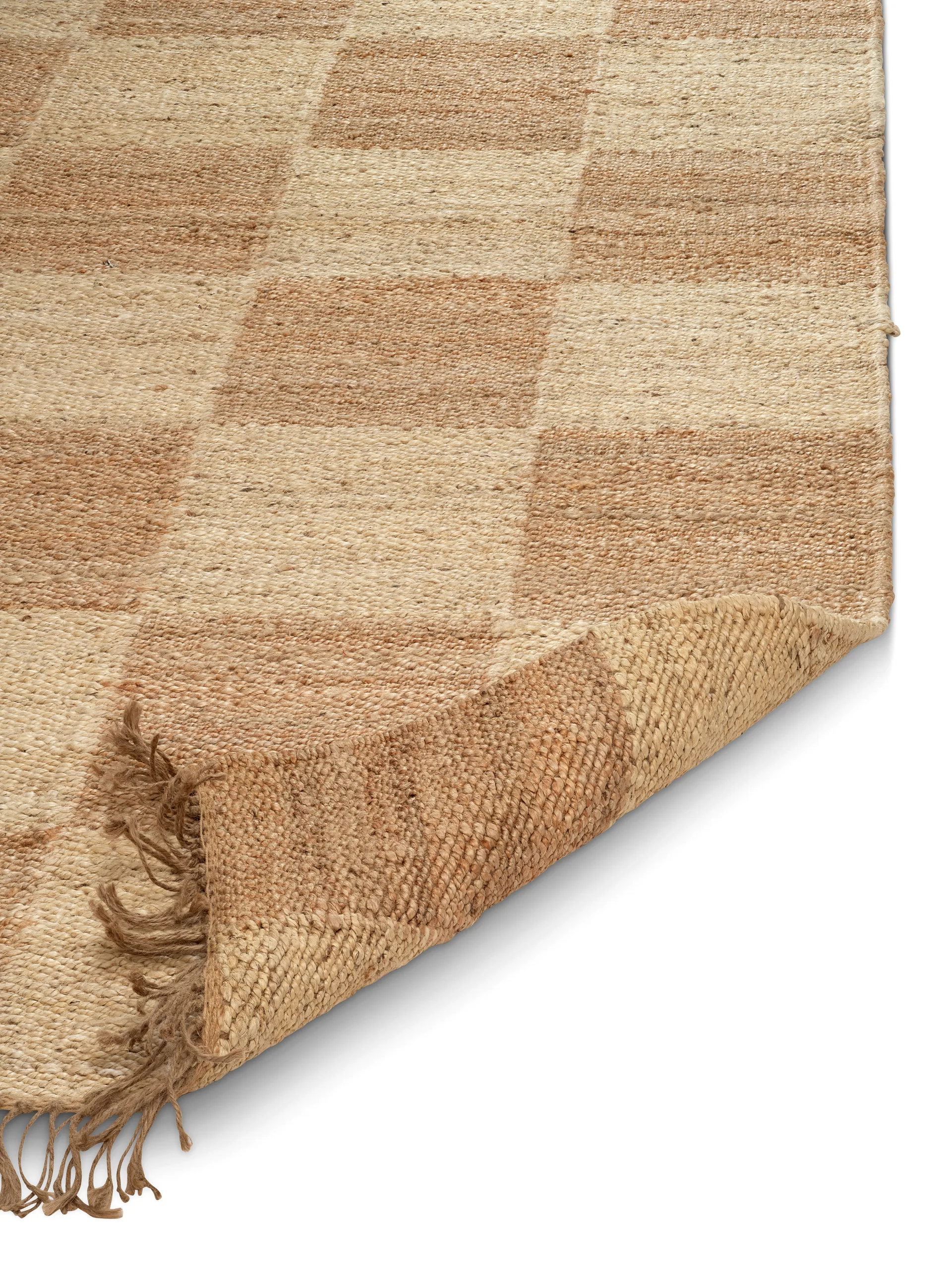 Tappeto Jute Squares, Naturale, 200x300 cm Classic Collection