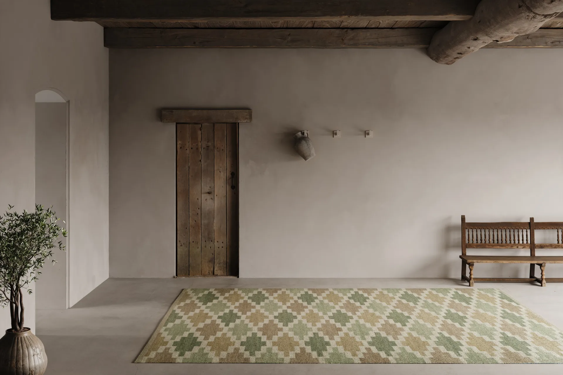 Tappeto Korsnäs, Verde beige, 250x350 cm Classic Collection