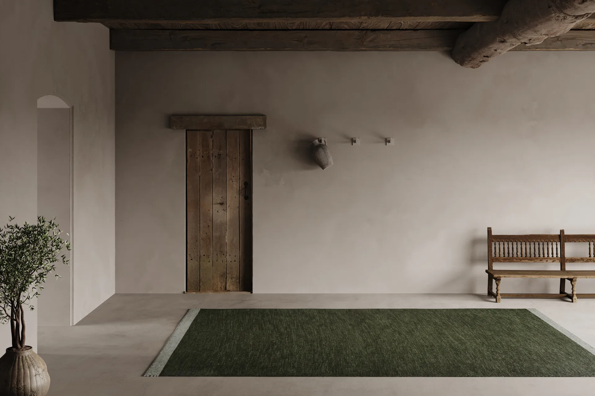 Tappeto Pure, Verde, 250x350 cm Classic Collection