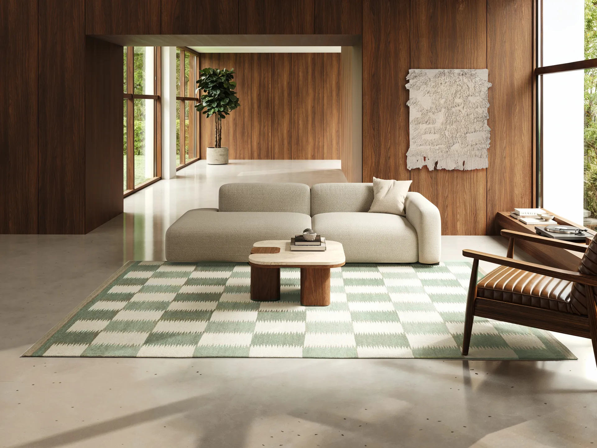 Tappeto Tagel, Verde, 170x230 cm Classic Collection