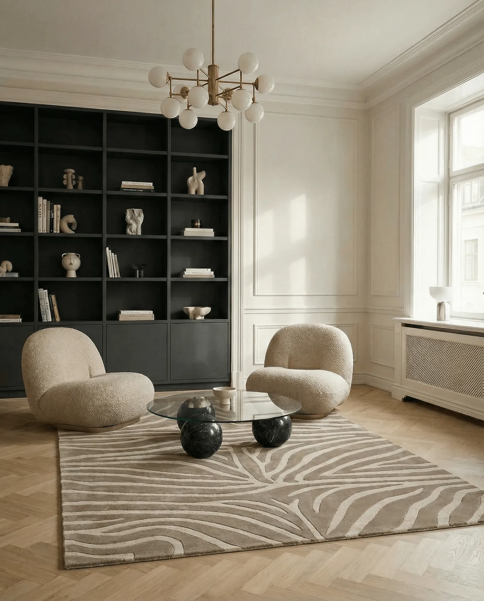 Tappeto zebra 250x350 cm, Beige, 250x350 cm Classic Collection