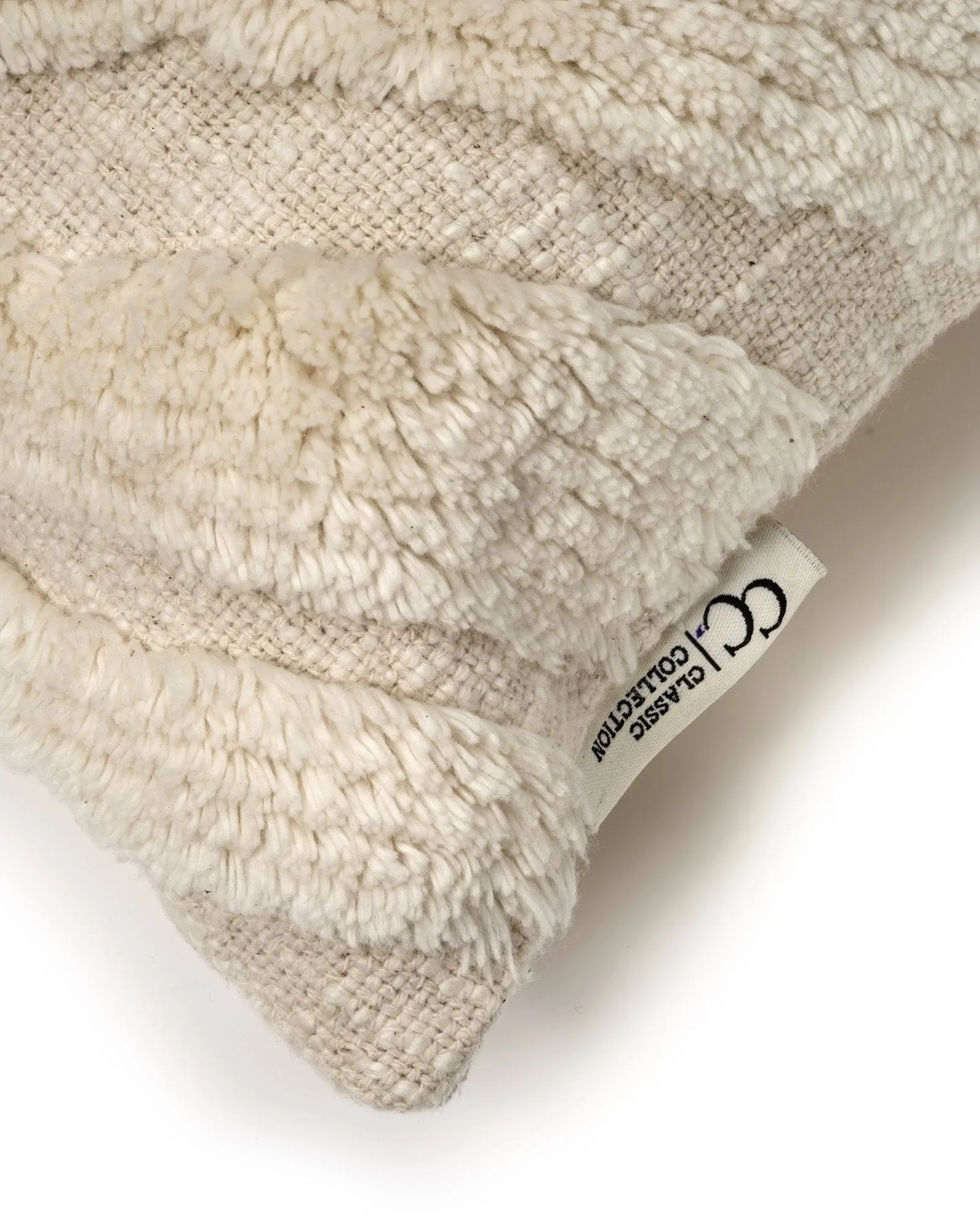 Zebra Tuft copricuscino, Off white, 50x50 cm Classic Collection