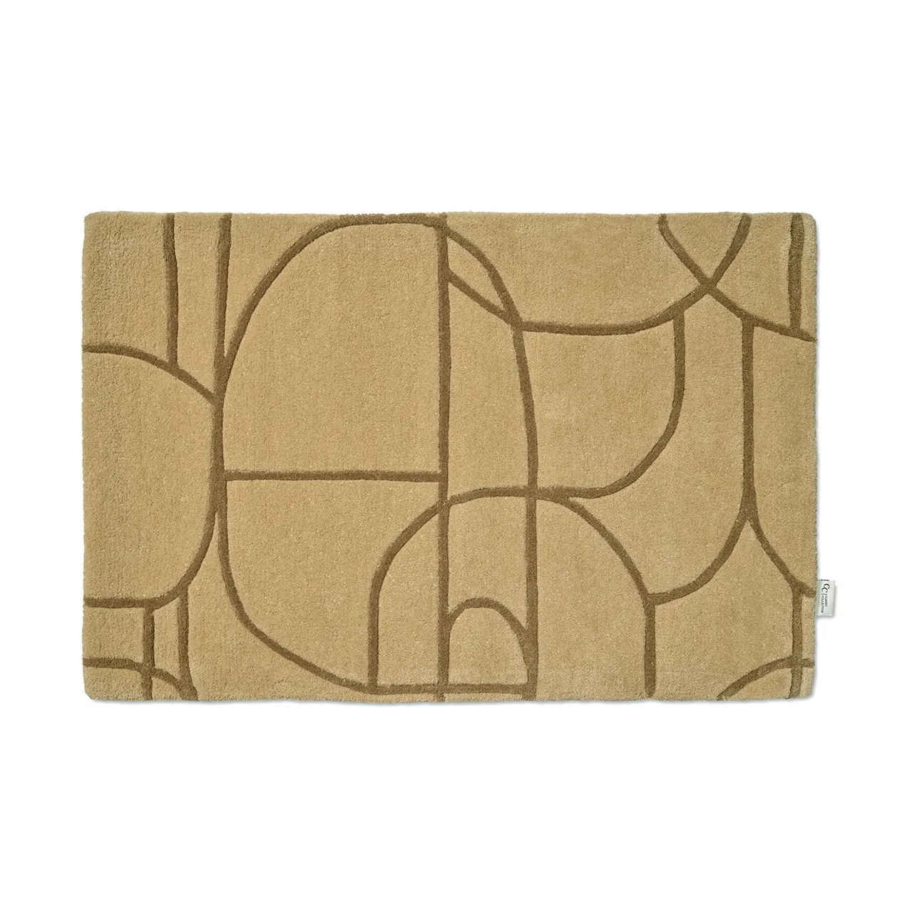 Zerbino Modern Abstract 60x90 cm, Mustard Classic Collection