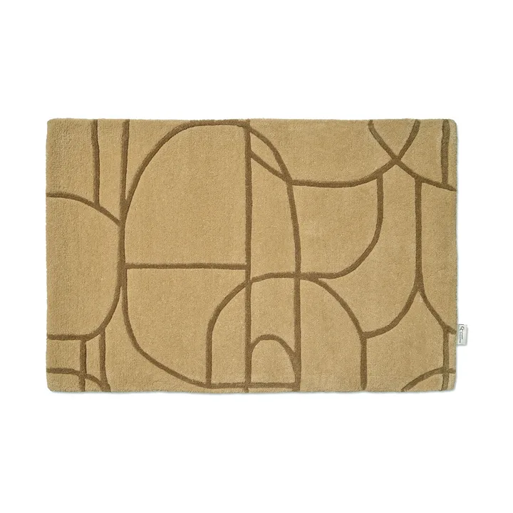 Zerbino Modern Abstract 60x90 cm - Mustard - Classic Collection