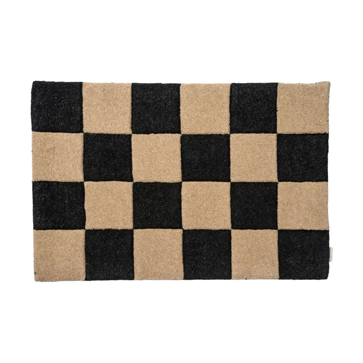 Zerbino Square - Nero-naturale, 60x90 cm - Classic Collection