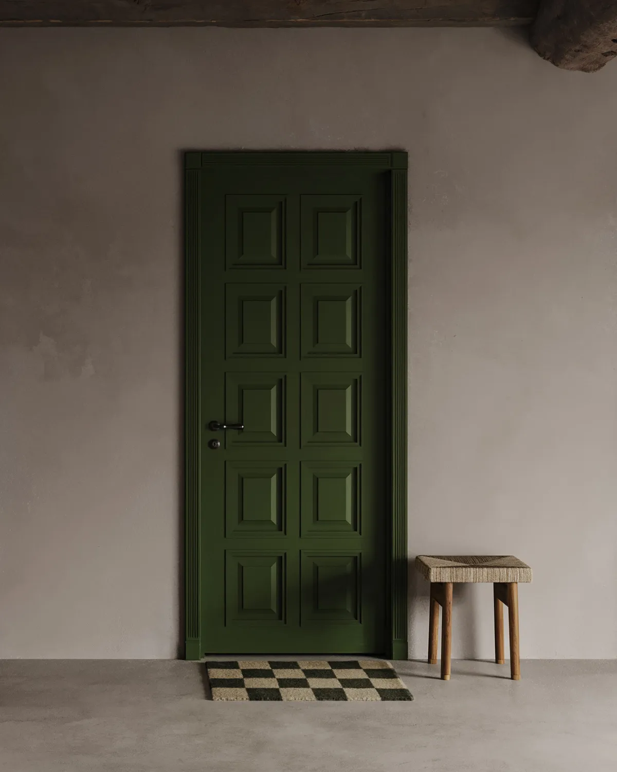 Zerbino Square, Nero-naturale, 60x90 cm Classic Collection