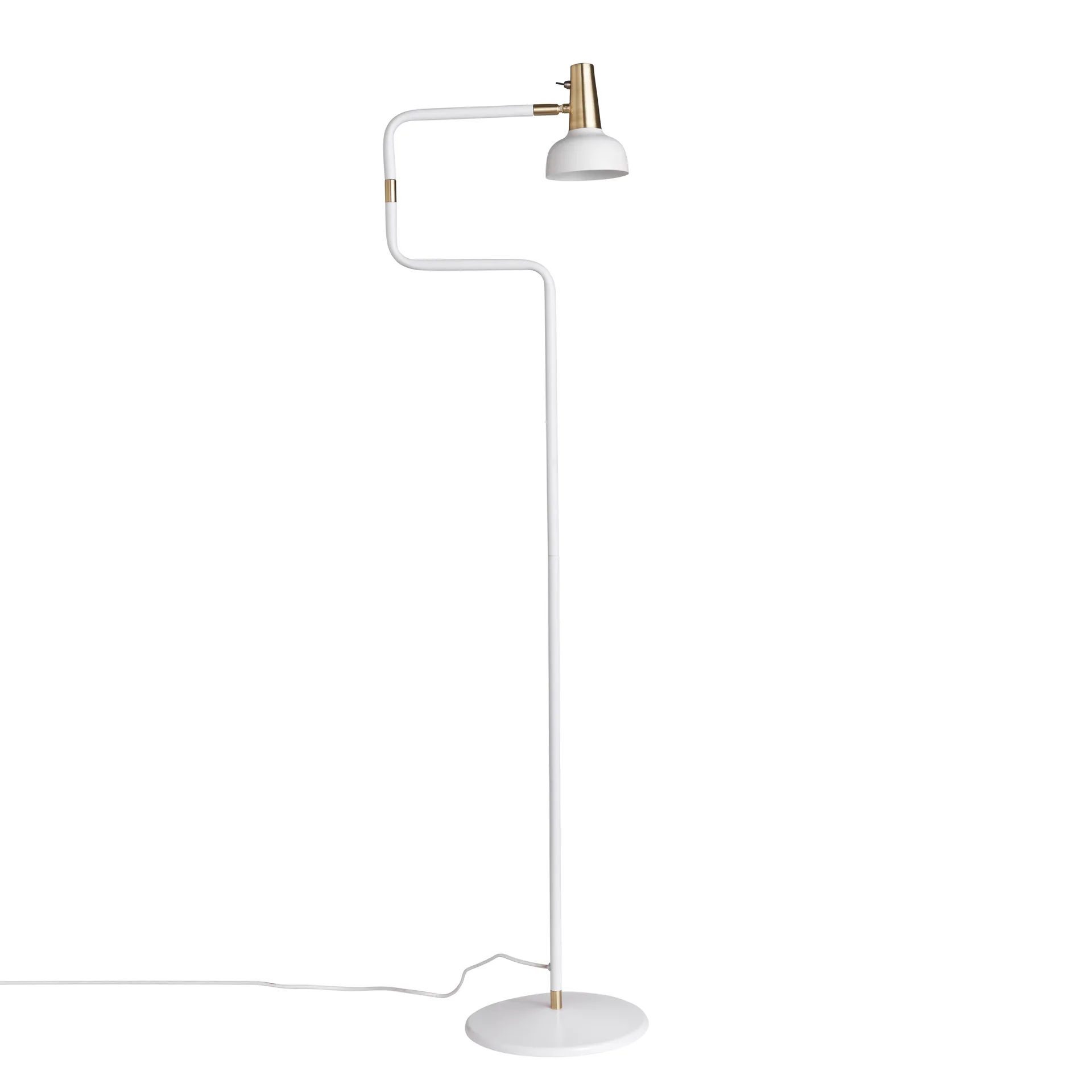 Lampada da terra Ray, bianco - ottone CO Bankeryd