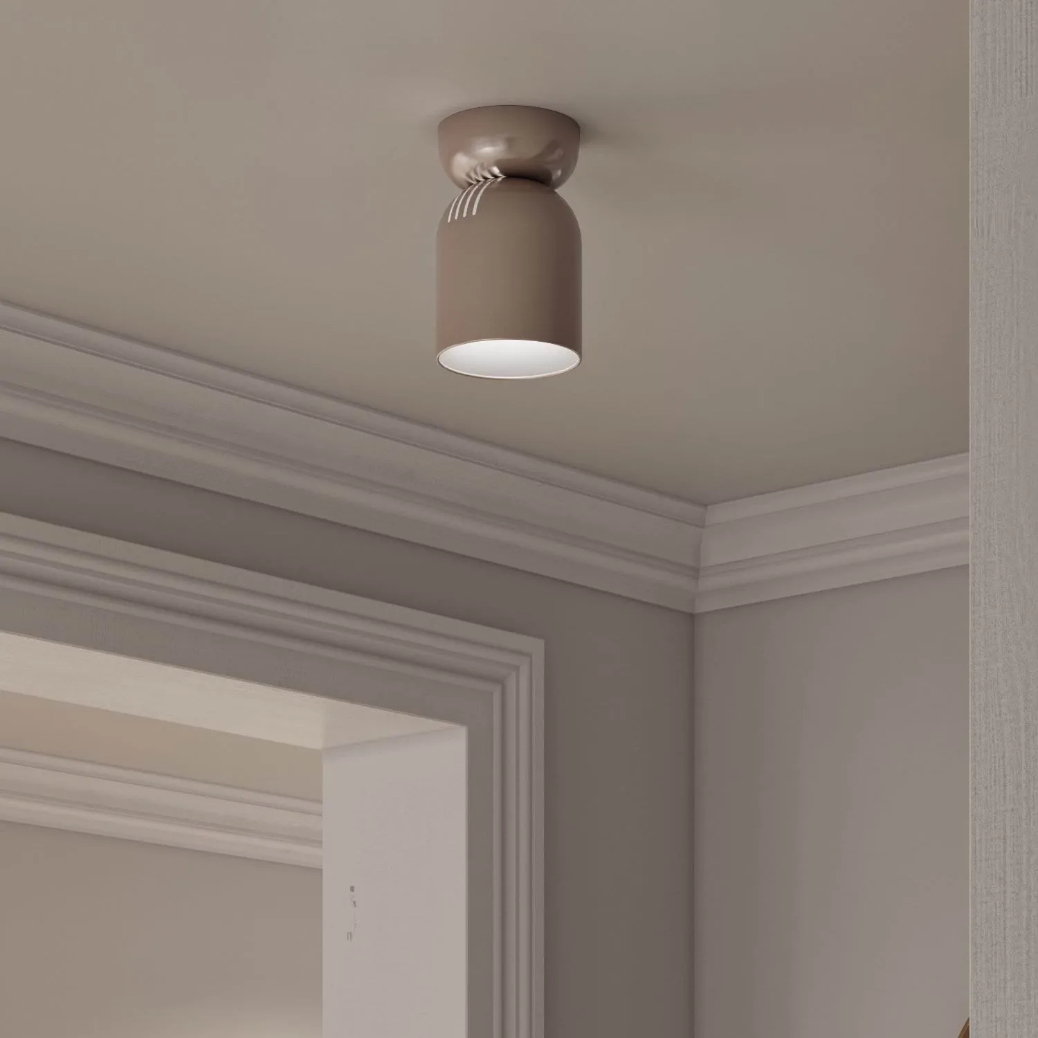 Lennon faretto da soffitto, Beige, Ø12,5x19,5 cm CO Bankeryd