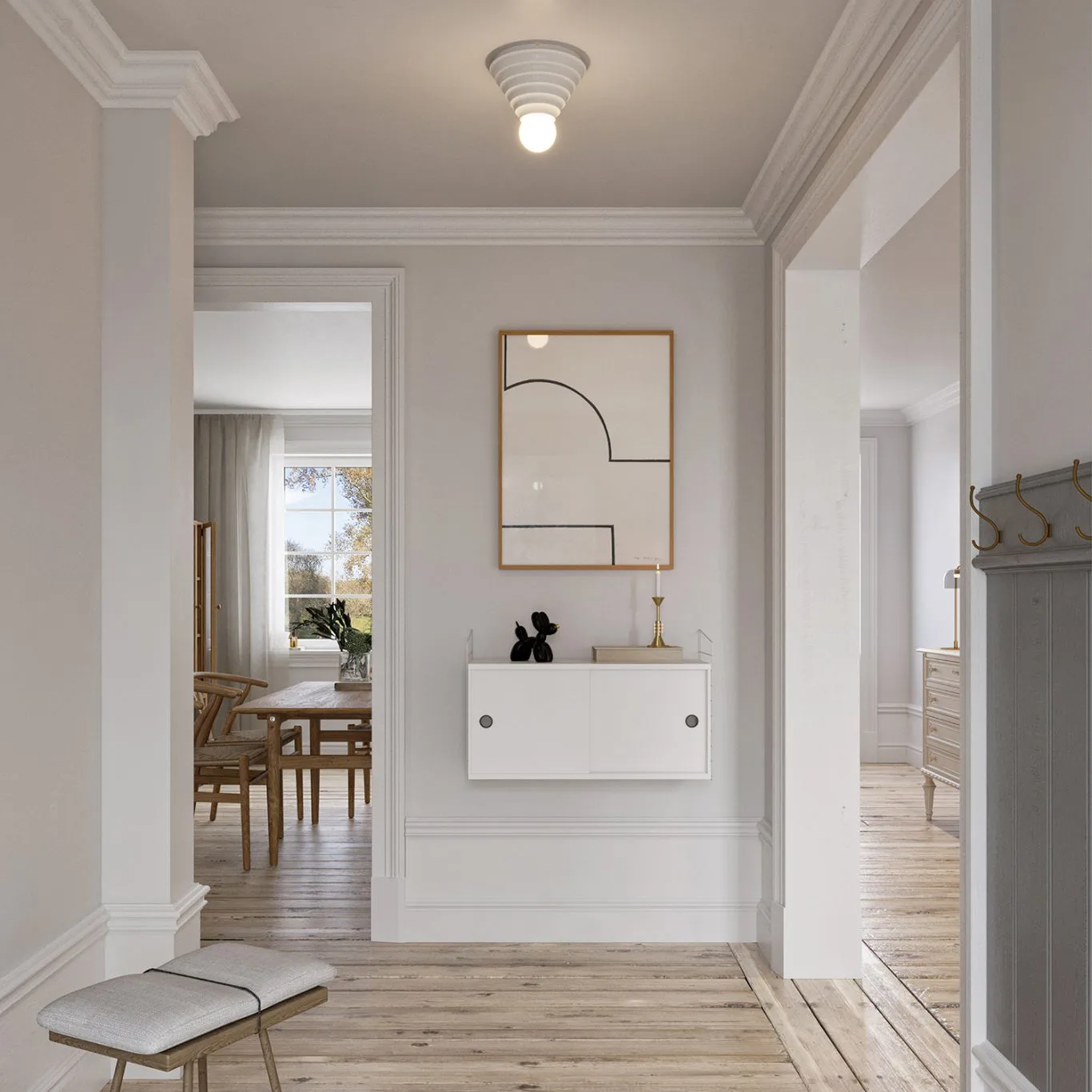 Plafoniera Loop Ø24 cm, Bianco CO Bankeryd