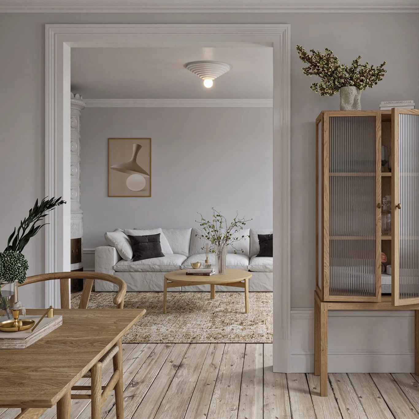 Plafoniera Loop Ø45 cm, Bianco CO Bankeryd