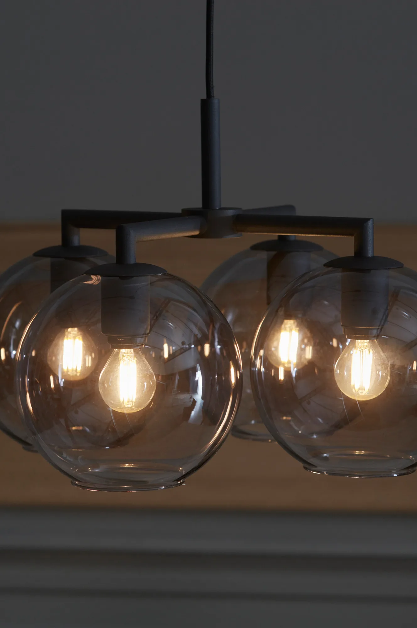 Ture lampada a sospensione 30 cm, Nero-vetro fumé CO Bankeryd