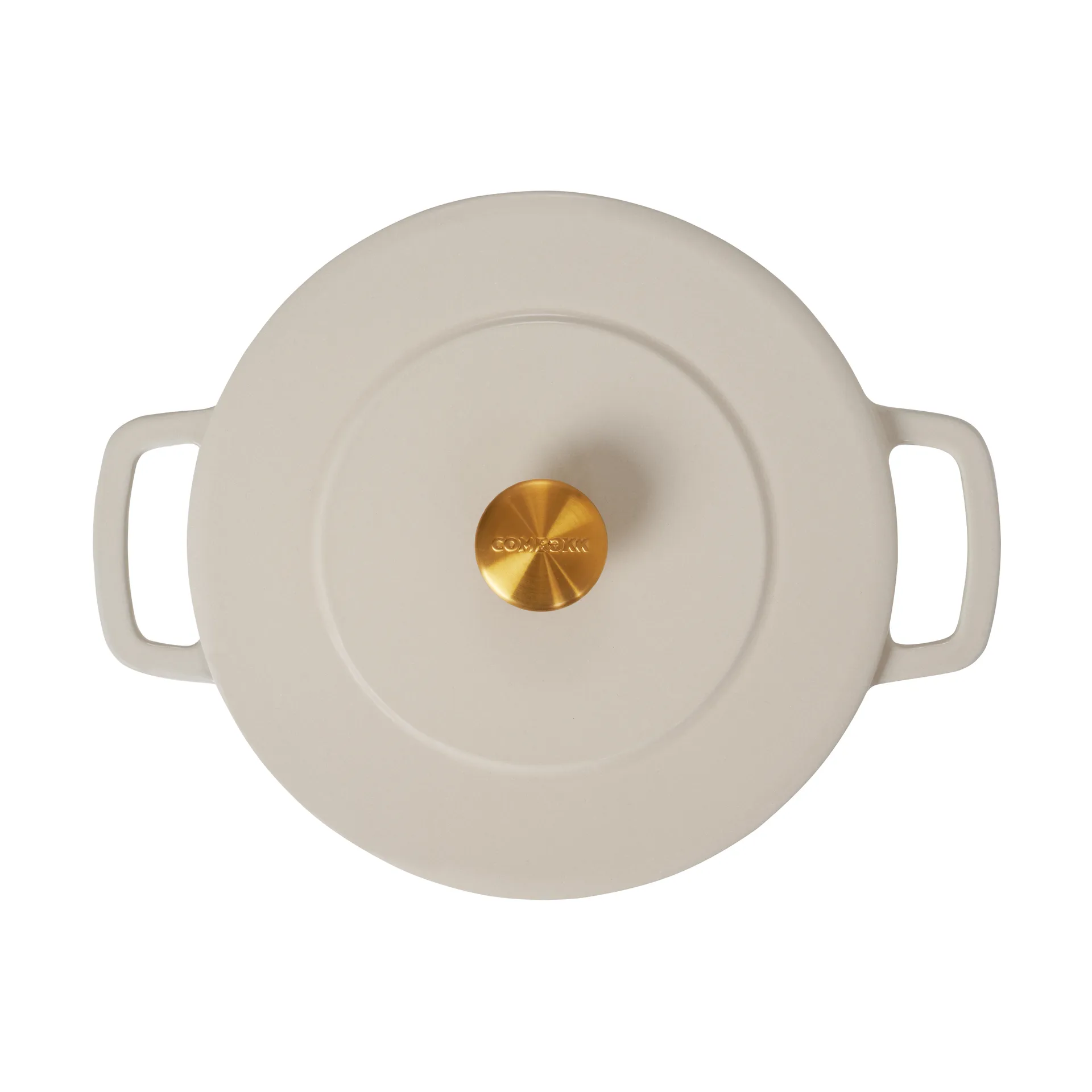 Casseruola smaltata in ghisa Combekk Ø24 cm, Sabbia con manopola dorata Combekk