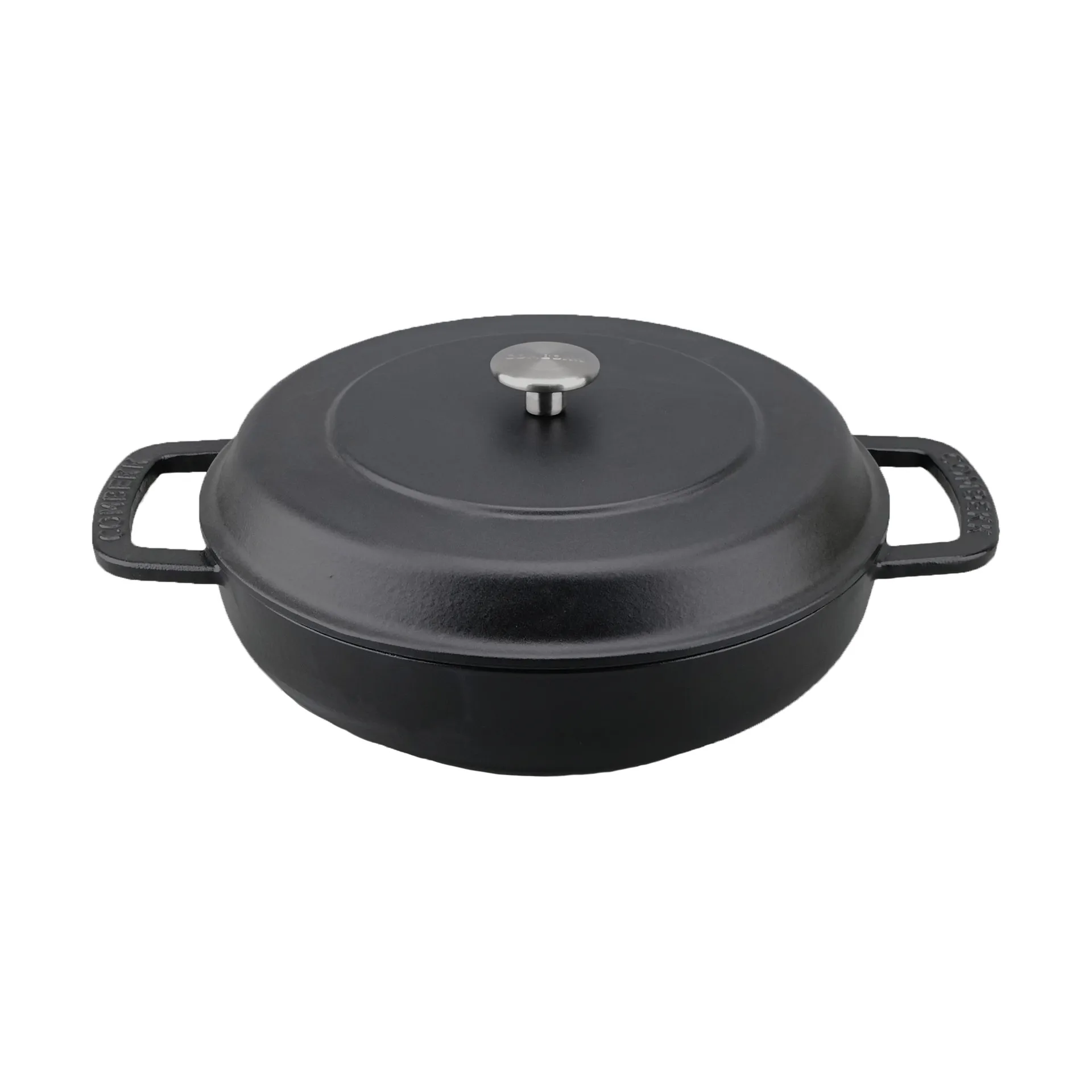 Padella smaltata in ghisa Combekk Ø28 cm, Black-silver knob Combekk
