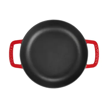 Padella smaltata in ghisa Combekk Ø28 cm - Ciliegia con manopola argento - Combekk