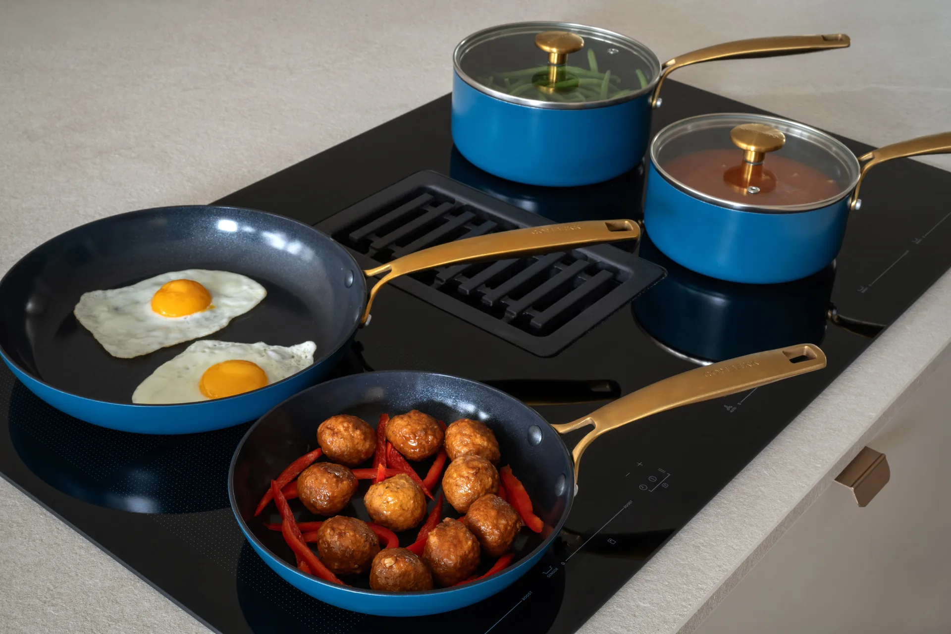 Set padelle 2 pezzi Combekk Element, Blu oceano Combekk