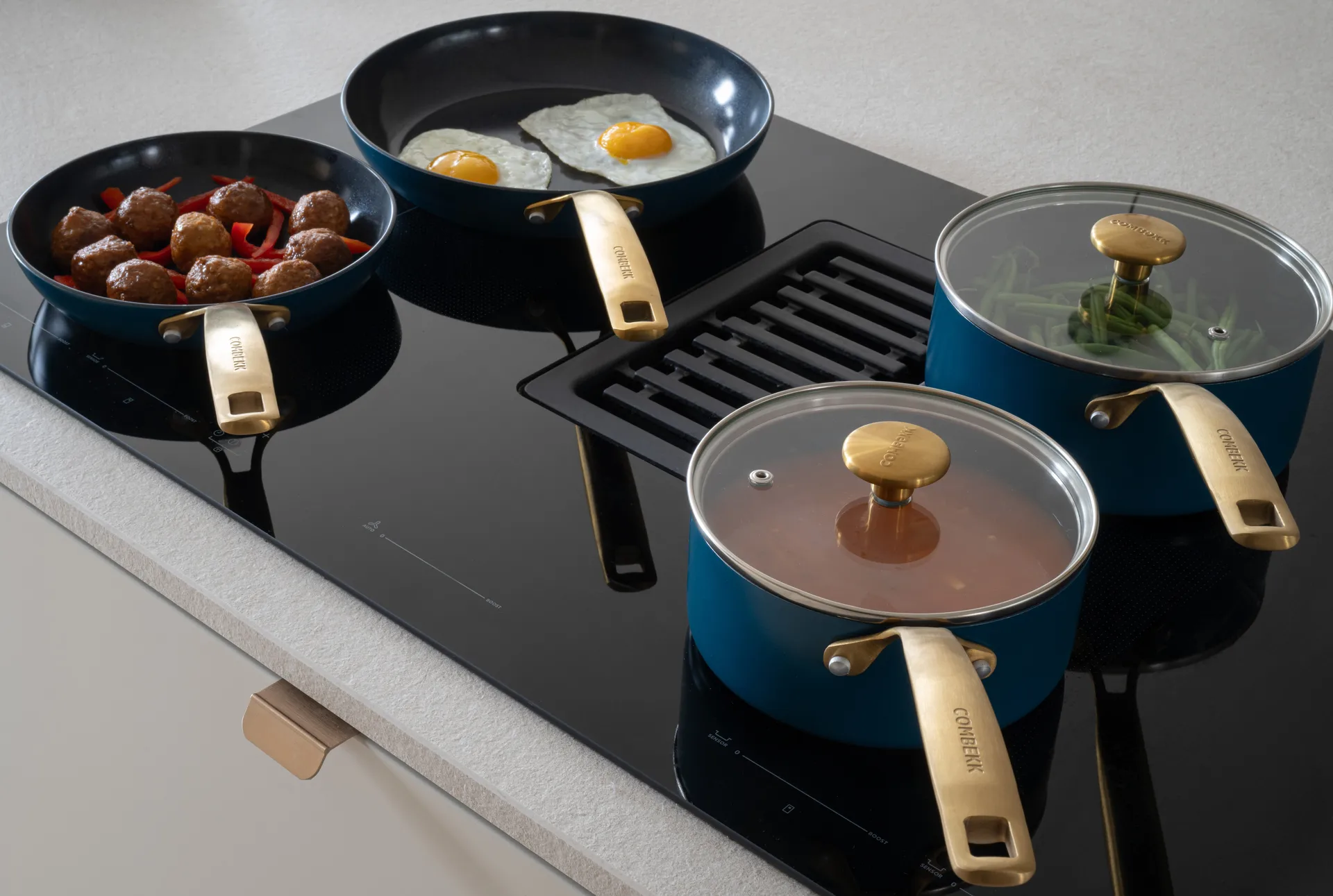 Set padelle 2 pezzi Combekk Element, Blu oceano Combekk