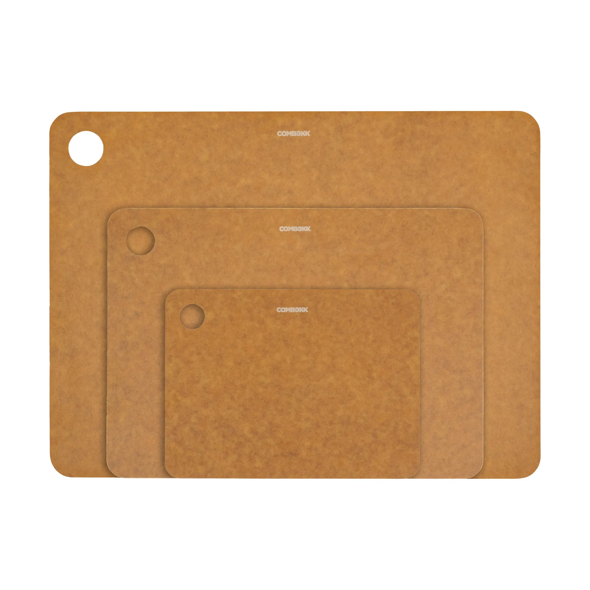 Tagliere in legno 3 pezzi Combekk, Marrone Combekk