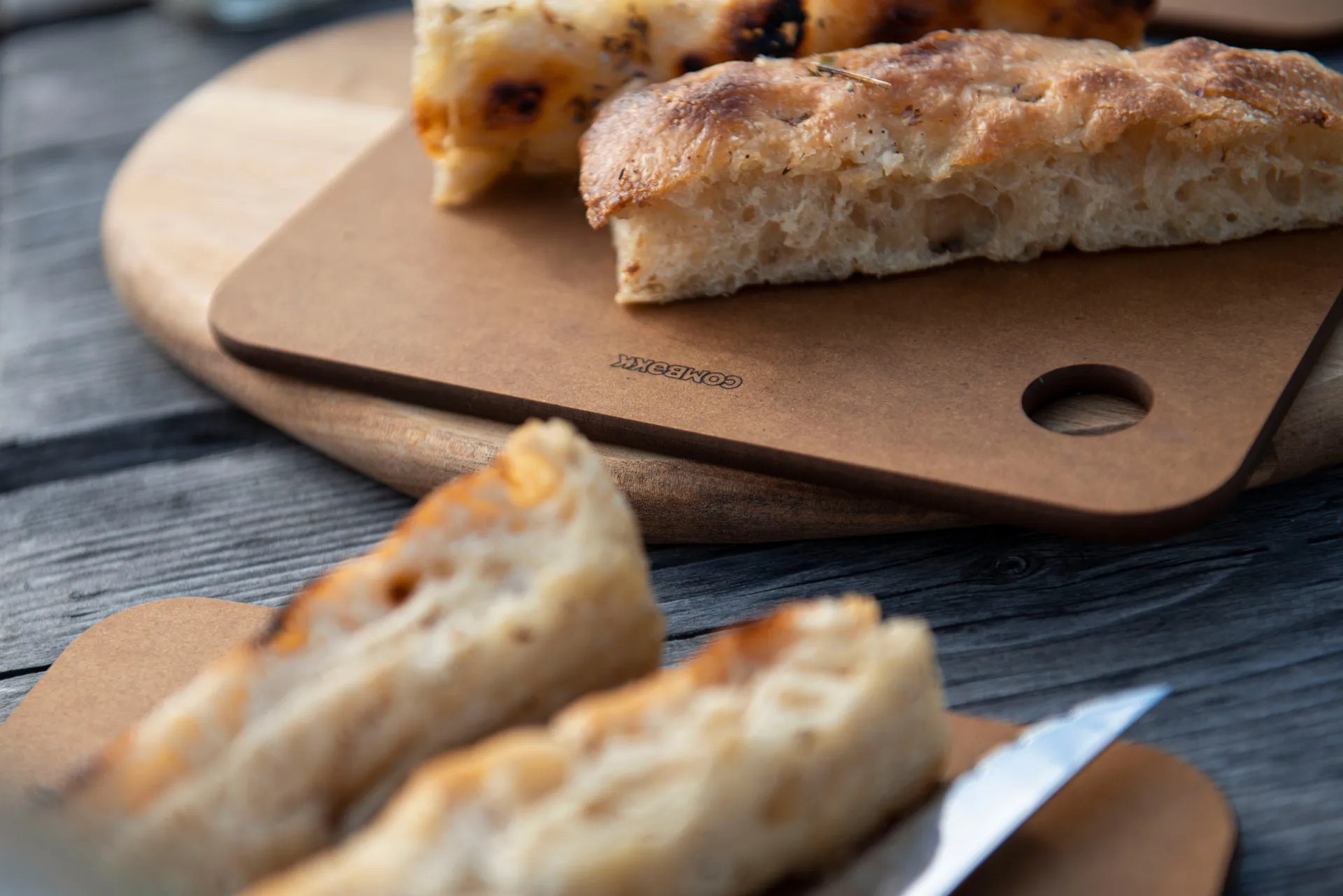 Tagliere in legno 3 pezzi Combekk, Marrone Combekk