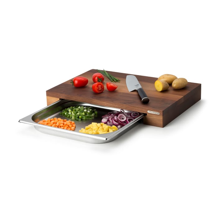 Tagliere noce con 1 vassoio, 32x48 cm Continenta
