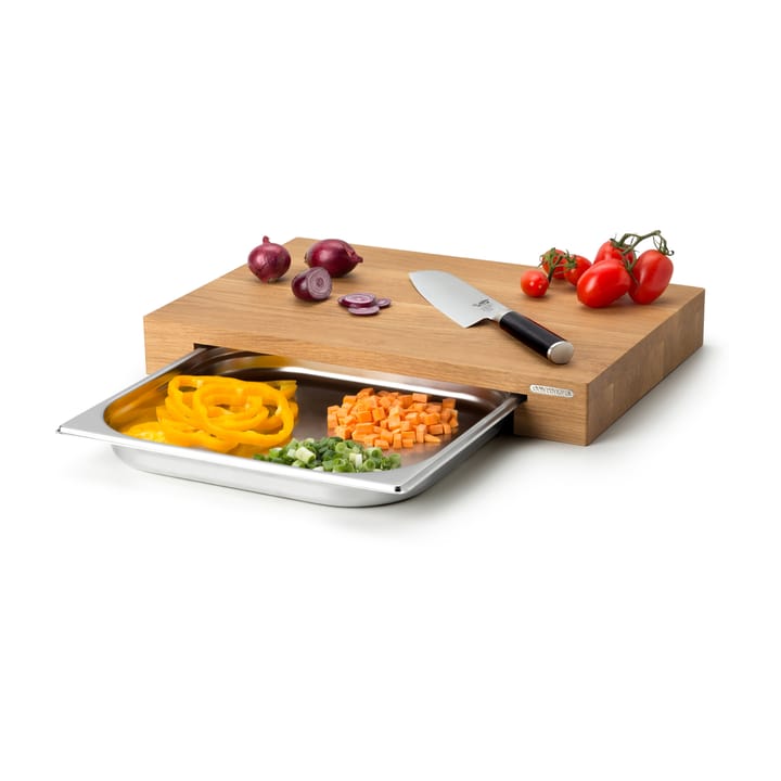 Tagliere rovere con 1 vassoio, 27x39 cm Continenta