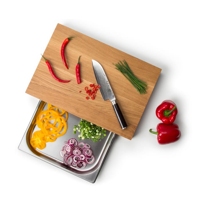 Tagliere rovere con 1 vassoio, 32x48 cm Continenta