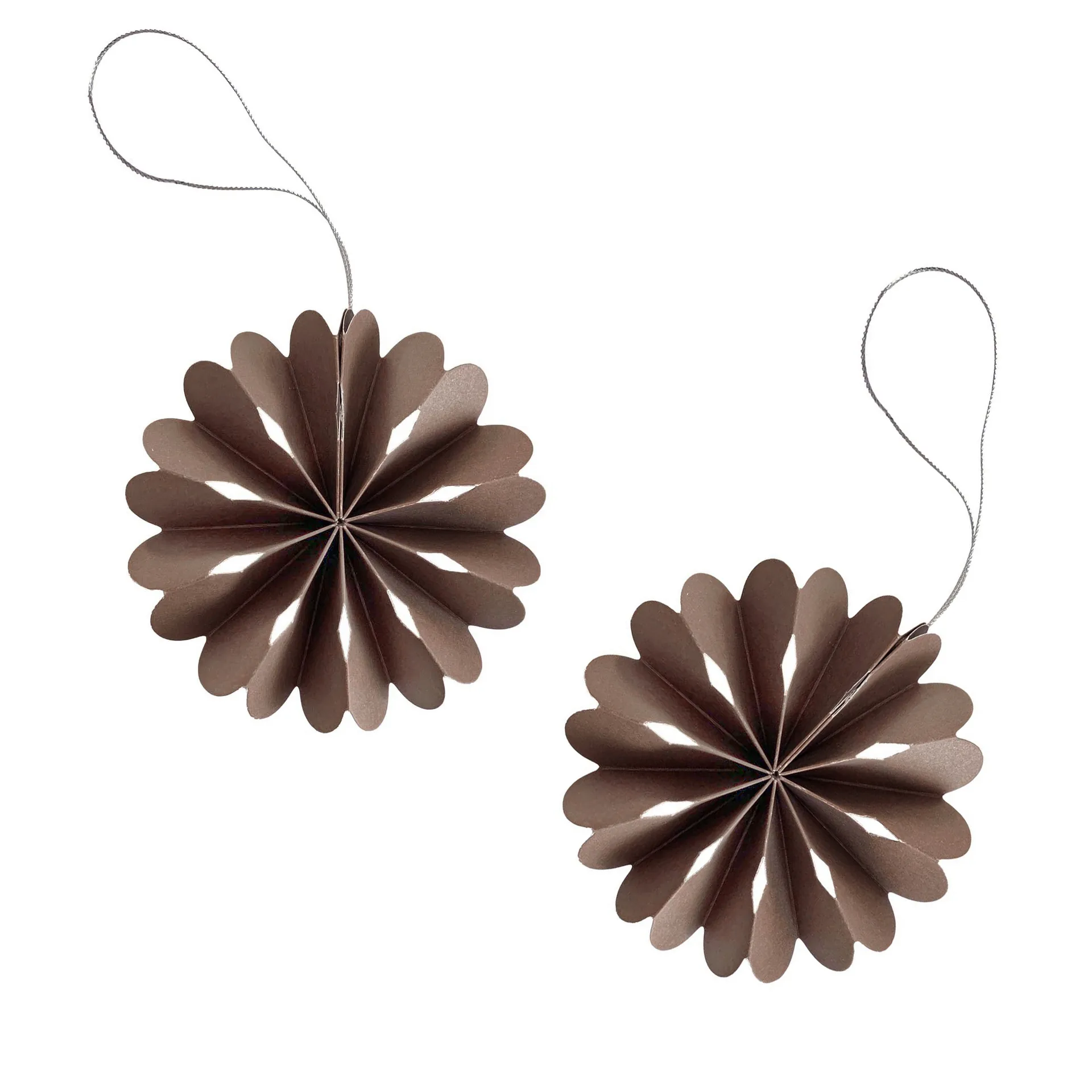 2 ciondoli per albero di Natale Paper Flowers, Coffee Cooee Design