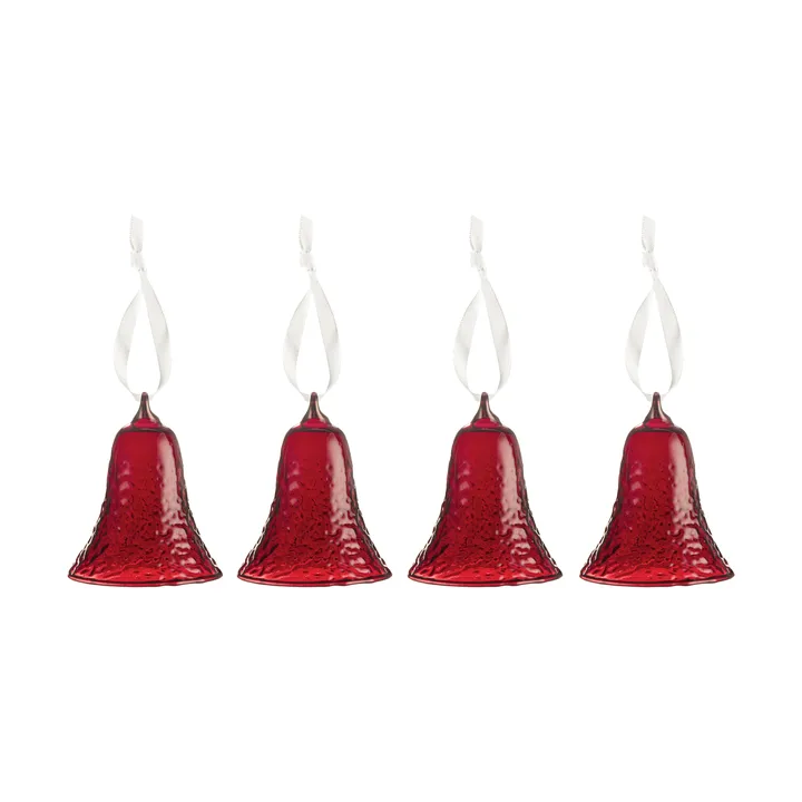 Campana Gry bell 8 cm confezione da 4 - Rosso intenso - Cooee Design