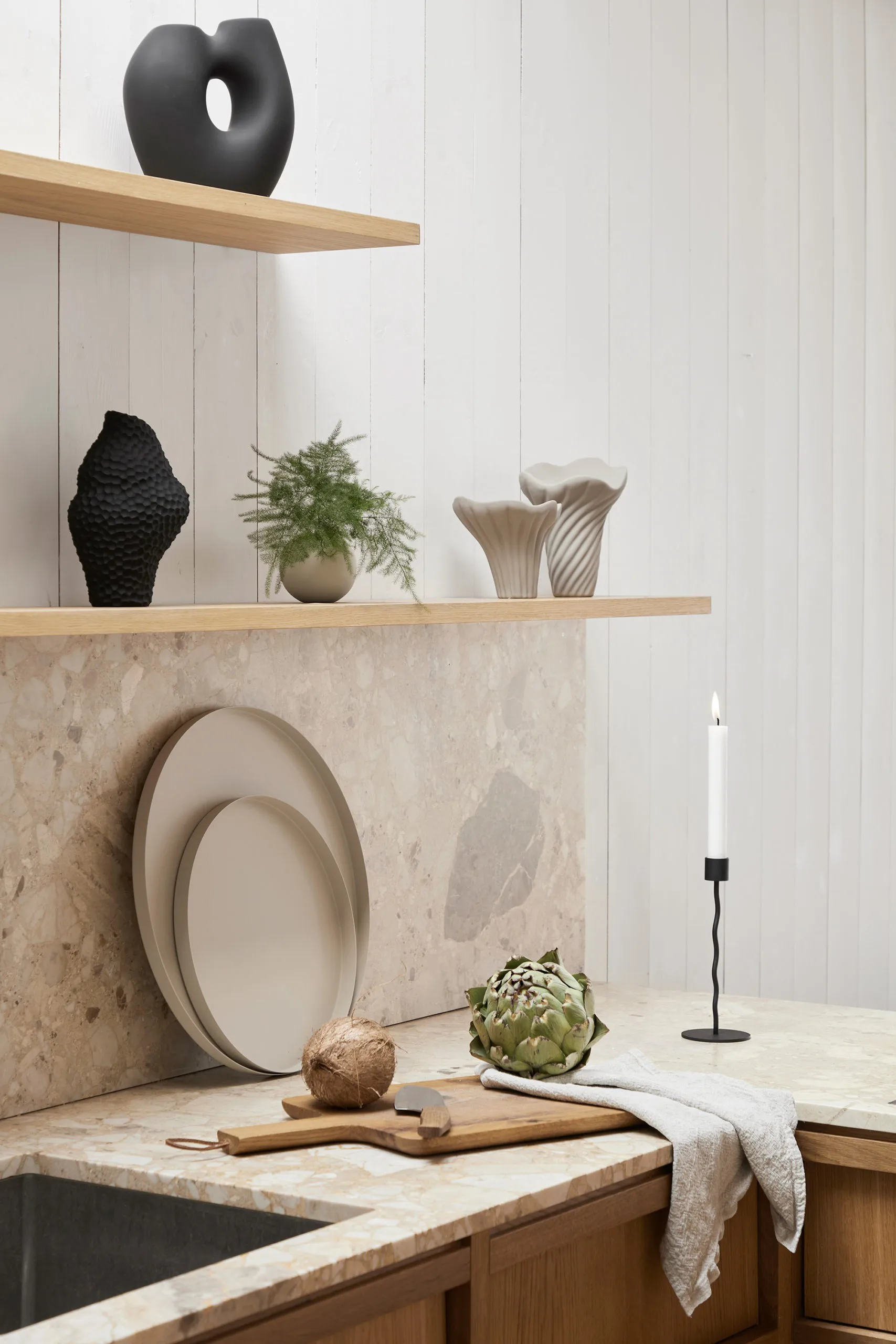 Candeliere ricurvo 26 cm, Black Cooee Design